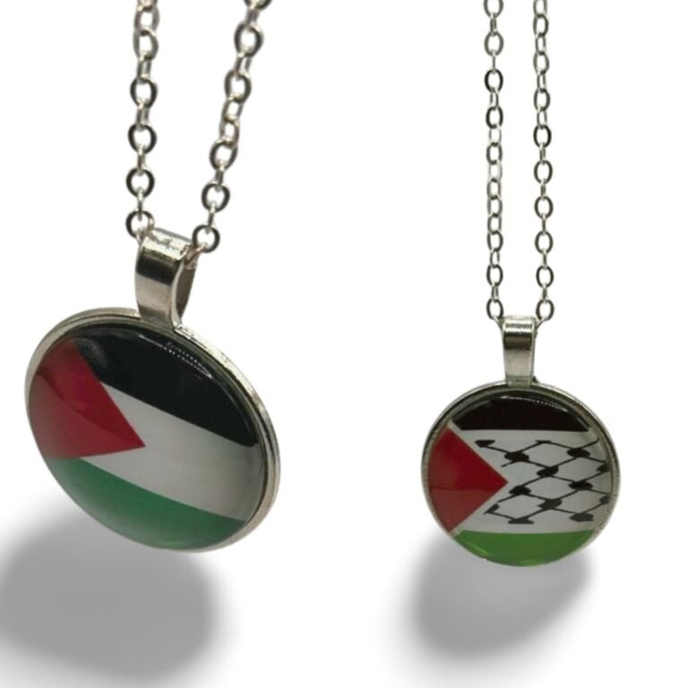 Elegant Palestine Necklace with Flag Pendant